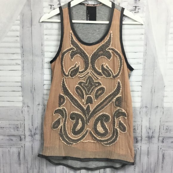 Dolan for Anthropologie Embroidered Tank Top Sz XS - Picture 1 of 6